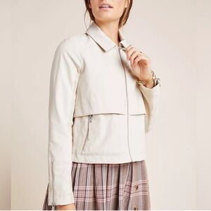 Anthropologie Vegan Leather Marcail Anorak Jacket, Size S